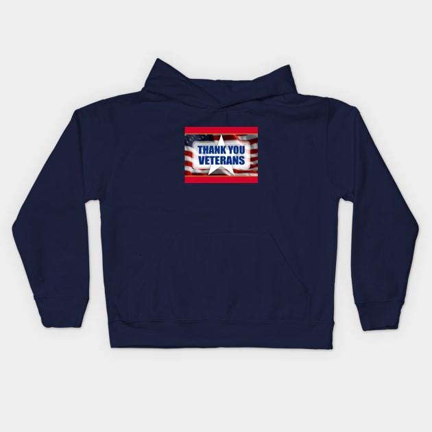 Thank You Veterans Kids Hoodie by Dale Preston Design